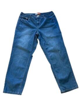 Just My Size JMS Classic Fit Medium Wash Straight Leg Jeans EUC Plus Size 18W